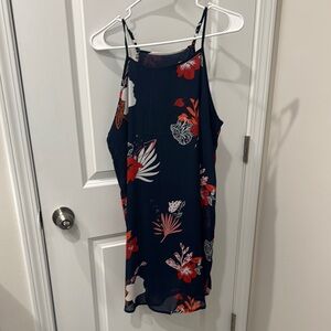 Blue and Orange Halter Sundress Mini